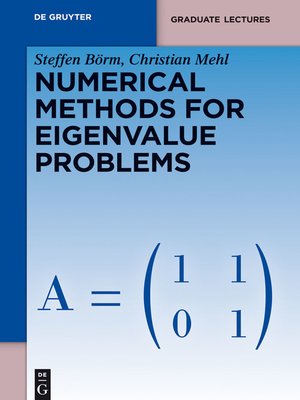 cover image of Numerical Methods for Eigenvalue Problems
